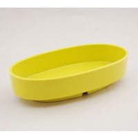 プラスチック小判型水盤 黄